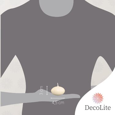 Плаваючих свічок DecoLite 30x45 мм Білий та колір слонової кістки Плаваючі Сертифіковані RAL Без сажі та крапель Прикраса для весіль, літніх вечірок, велнесу, оформлення столу Вигідний набір (білий) (кремовий), 96