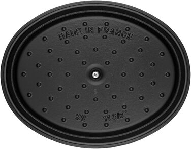 Чавунна жаровня/кокот STAUB, овальна 6,7 л, (23 см, чорна)