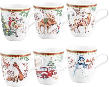 Набор из 6 рождественских кружек 400 мл Weihnachtsbecher Seltmann Weiden