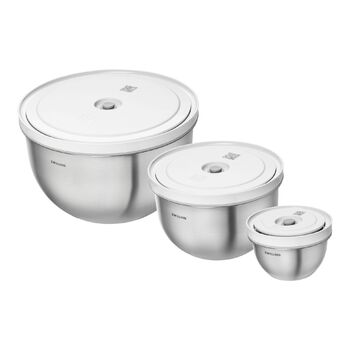 Набор мисок с вакуумными крышками, 6 предметов, нержавеющая сталь Fresh & Save Zwilling
