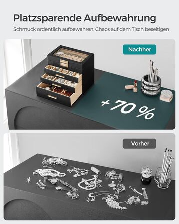 Органайзер для ювелирных изделий 4-уровневый черный SONGMICS