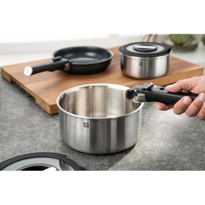 Набір з 2 кастрюль зі скляними кришками та знімною ручкою, 5 предметів Unlock Zwilling