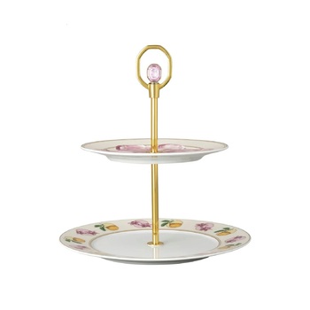 Этажерка для торта 2-ярусная Зефир IDYLLIA Swarovski x Rosenthal