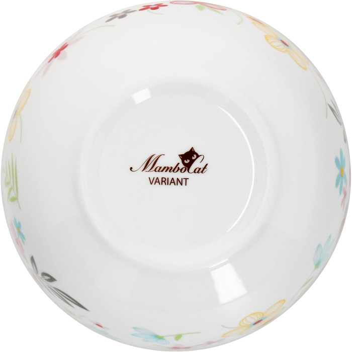 Набір із 6 тарілок для торта MamboCat Variant Floral Барвисті порцелянові тарілки для сніданку на 6 осіб Барвисті маленькі тарілки для салату, десерту та інших страв на сніданок, обід, каву та вечерю (чаша для пластівців)