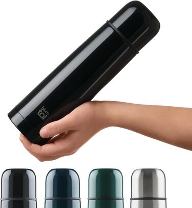 Термос Blumtal Eifel з нержавіючої сталі 500 мл - герметичний термос з чашкою для пиття в дорозі, ізолює гарячі напої, темно-зелений 500 мл темно-зелений