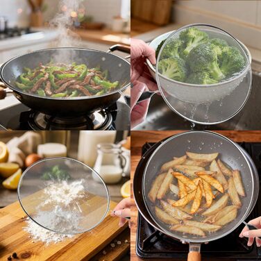 Набір із 3-х елементів із захистом від бризок для сковорідок GZXUEHU