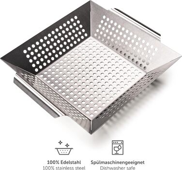 Кошик для гриля 29,5 x 29,5 x 6 см, нержавіюча сталь Blumtal