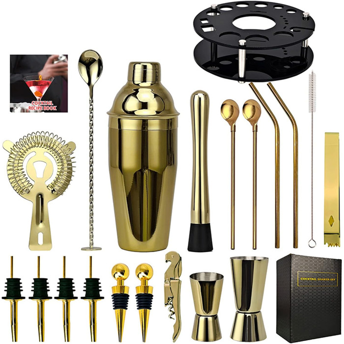 Професійний коктейльний набір з нержавіючої сталі 20 предметів Uqezagpa