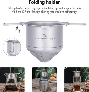 Титановый капельный кофейный фильтр Boundless Voyage