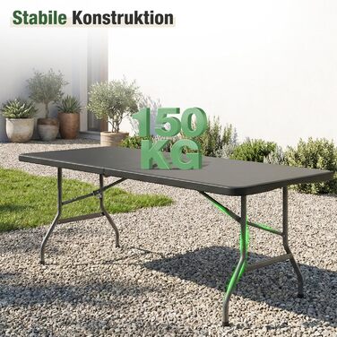 Складной фуршетный стол 152 х 70 х 74 см черный Sekey