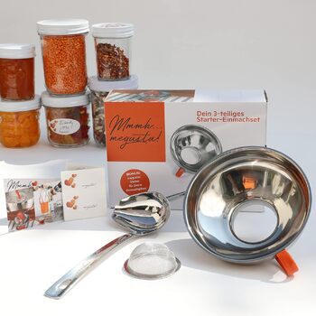 Набір для консервації, 3 предмети, нержавіюча сталь, помаранчевий  Vialex