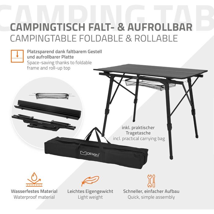 Складной алюминиевый стол для кемпинга 90 x 51,5 см ML DESIGN modern living