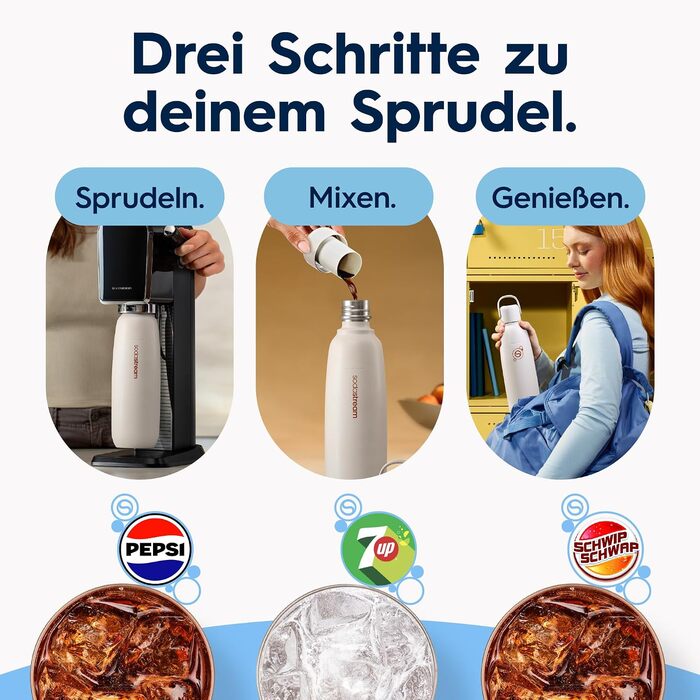 Бутылка для газированной воды 0,9 л, светло-синяя Fizz & Go SodaStream