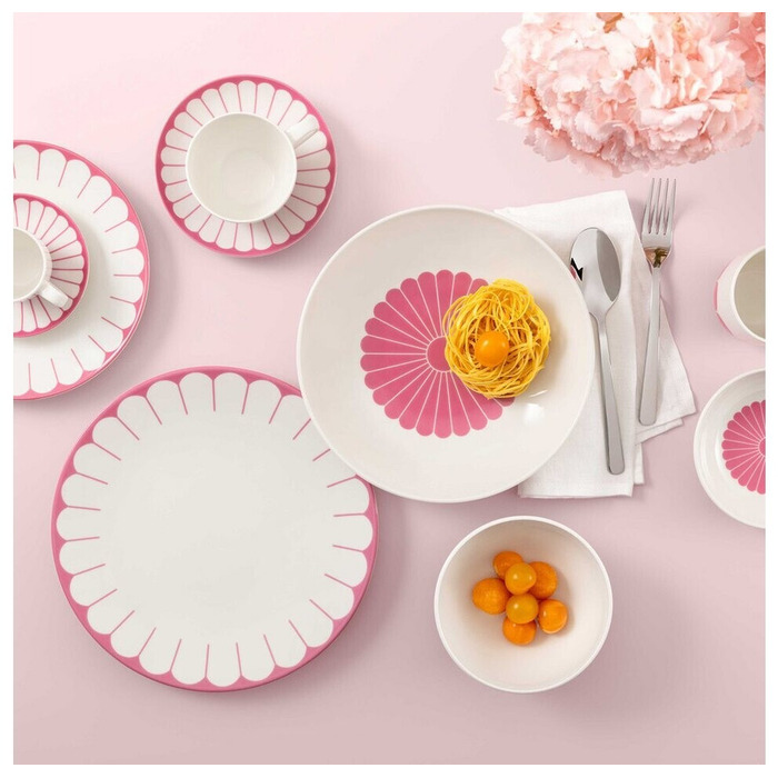 Набір столового посуду на 2 персони, 8 предметів, рожевий Fleur Villeroy & Boch