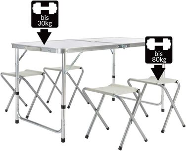 Складной стол 120x60 см Casaria