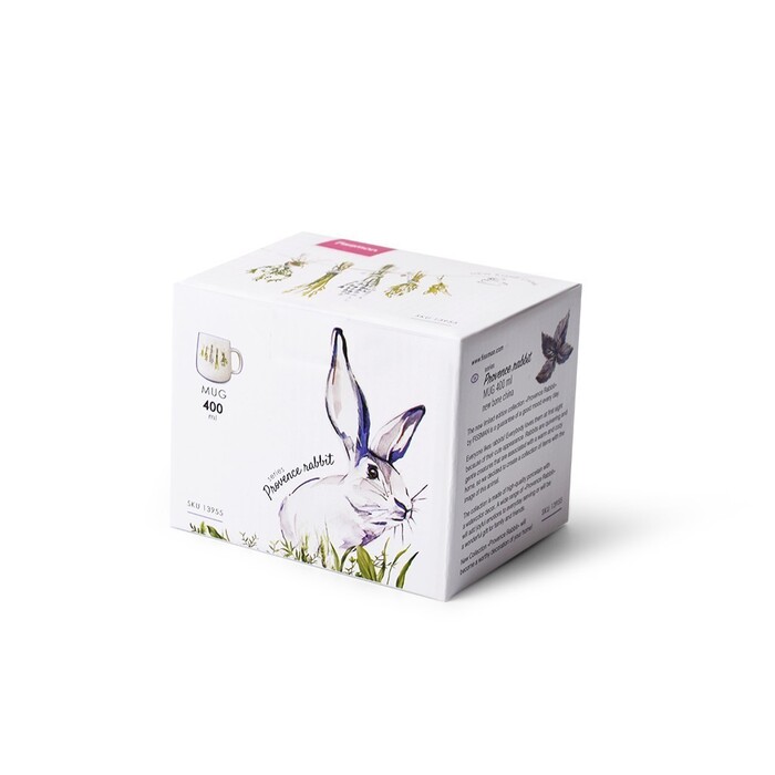 Кружка Fissman PROVENCE RABBIT 400 мл фарфора (13955)