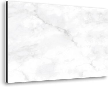 Алюмінієвий кухонний фартух, виготовлений в Італії, захищає плиту та стіну, миється та легко встановлюється, металевий фартух, 48 x 72 см (48x72, білий мармур)