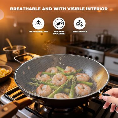 Набір із 3-х елементів із захистом від бризок для сковорідок GZXUEHU