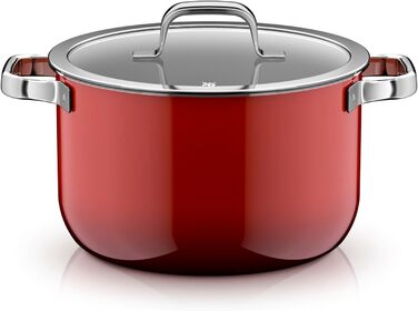 Кастрюля 24 см со стеклянной крышкой, красный Fusiontec Mineral Pro WMF