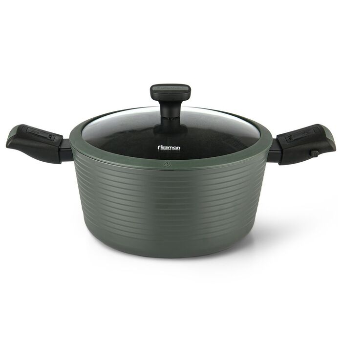 Каструля Fissman BRILLIANT 28x13,5 см / 7,1л зі знімними ручками (14383)
