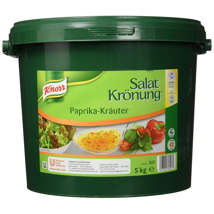 Заправка для салату Knorr Art (Легко готується, універсальна заправка для салату) 1 упаковка (1 x 1 кг) (Трави, 5 кг (1 упаковка))