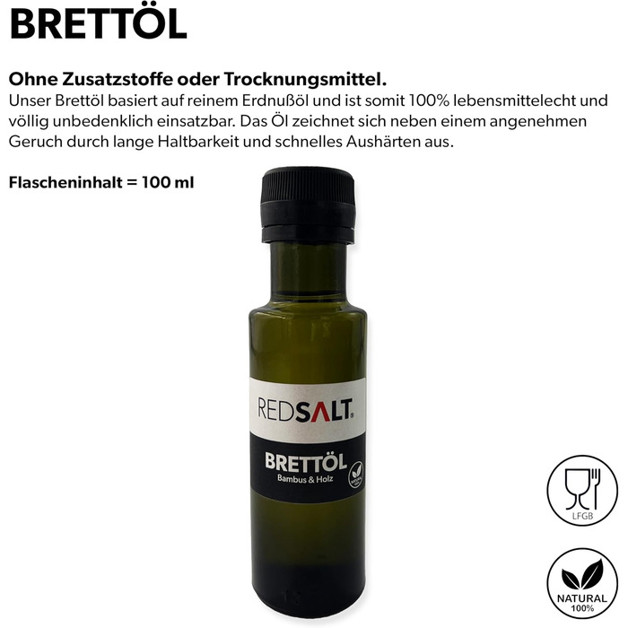 Разделочная доска REDSALT из бамбукового дерева, антискользящая 42x30x2,5 см, двусторонняя, с углублением для сока, сертифицирована FSC, премиум-качество. Идеально для кухни и гриля, отличный подарок. Экологичная. (В комплекте уход)