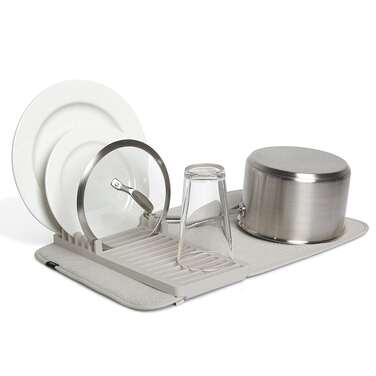 Килимок для сушіння посуду 61 x 46 x 2,5 см сірий Udry mini Umbra