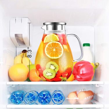 Скляний глечик з кришкою 2,4 л veecom