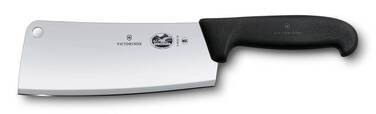 Кухонный нож Victorinox Fibrox Тесак лезвие 18см большое для мяса с черным цветом. Ручка