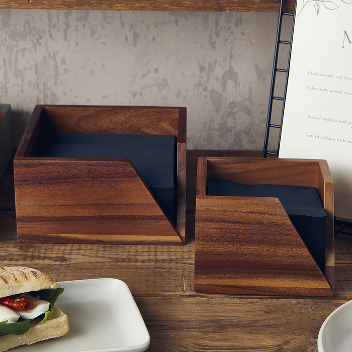 Диспенсер для серветок 14*14*h 10 см, Acacia Wood, Genware