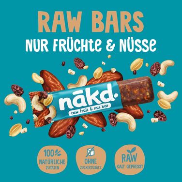 Батончики з фруктів та горіхів 18 x 35 г cолона карамель Nakd