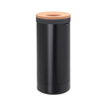 Бак для білизни (35л) чорний матовий пробкова кришка Brabantia