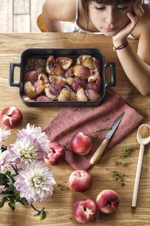 Форма для запекания 2,5л прямоугольная, чугунный вид Belle Cuisine Revol