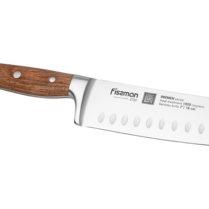 Ніж Fissman сантоку BREMEN 18 см X50CrMoV15 сталь (2722)