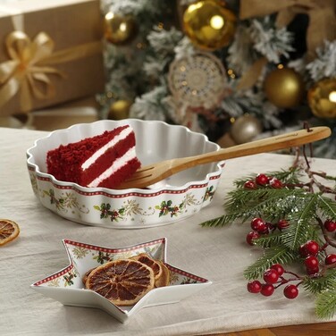 Блюдо Fissman CHRISTMAS 19 см у формі зірки фарфор (13789)