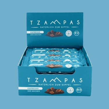 Енергетичні батончики зі смаком еспресо 16 x 40 г, Espresso TZAMPAS