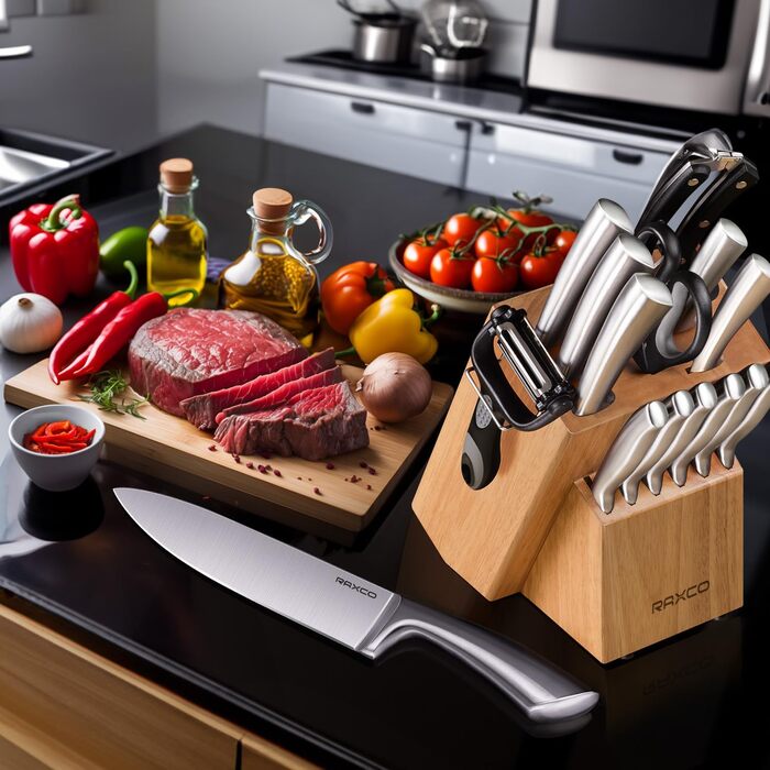 Набор ножей 18 предметов из нержавеющей стали RAXCO
