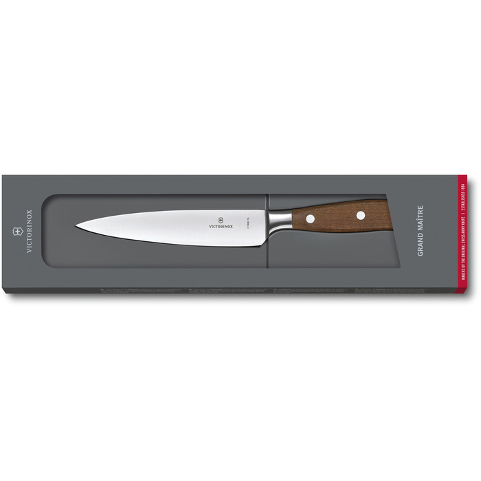 Кухонный нож шеф-повара Victorinox Grand Maitre Wood 15 см лезвие из деревьев. с ручкой в подарочной упаковке.