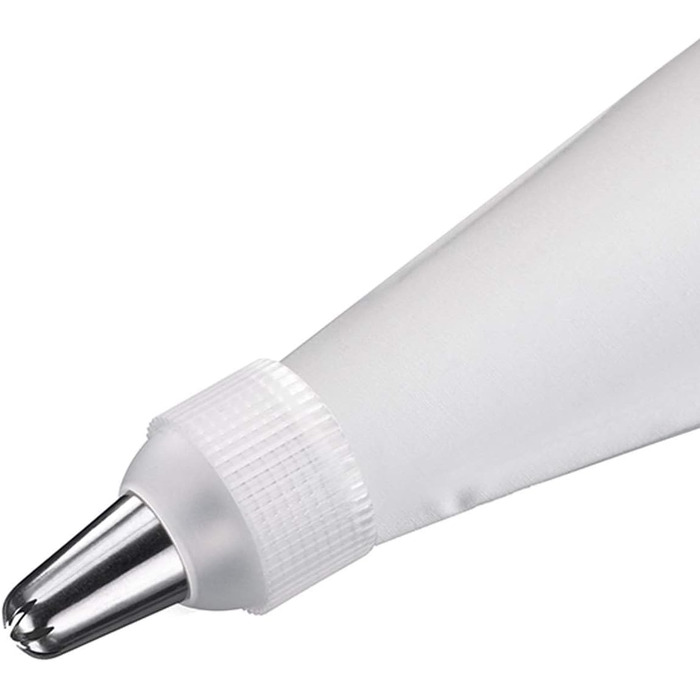 Кондитерський мішок 40 см та 5 сталевих насадок, кремово-білий Westmark