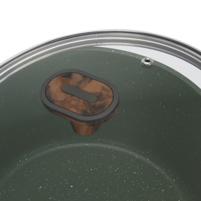 Кастрюля Fissman 20x10 см/2,6 л CUISINE со стеклянной крышкой алюминий с антипригарным покрытием (14592)