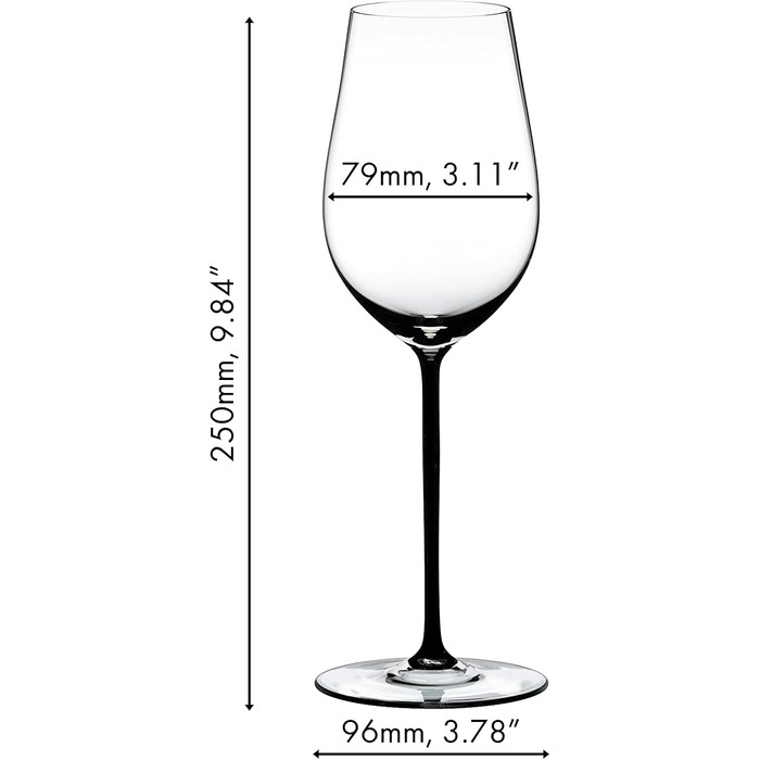 Бокал для вина Riesling/Zinfandel Schwarz, 4900/15B Black один бокал, кришталь, можна мити в посудомийній машині