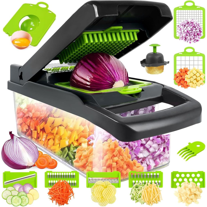 Універсальна овочерізка 16-в-1, сірий колір Etievort