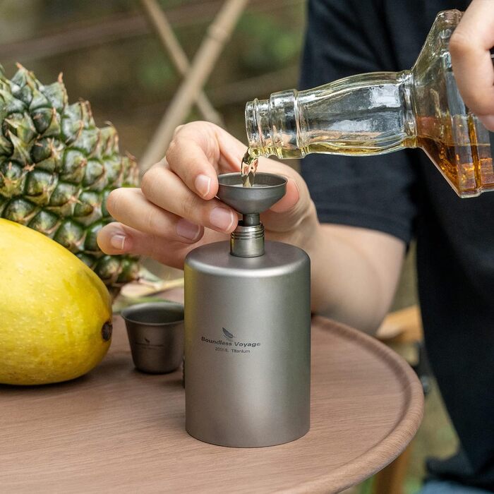 Кухоль для кемпінгу 200 мл Titanium Hip Flask Boundless Voyage