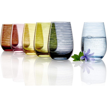 Набір склянок для води/соку 465 мл, 6 предметів, різнокольоровий Twister Stölzle Lausitz