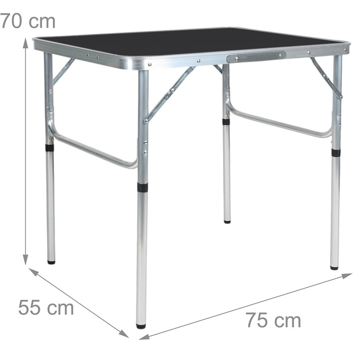 Стол для кемпинга черный Relaxdays