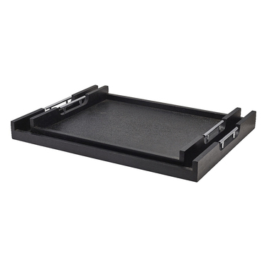 Піднос 65*49 см, дерев'яний, чорний, Solid Black, GenWare