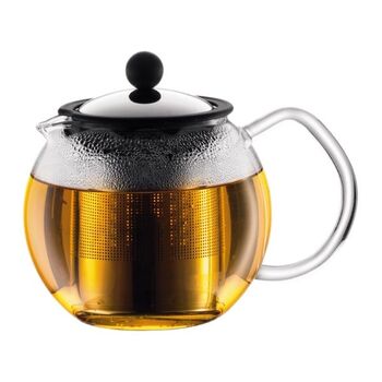 Чайник для заварювання з фільтром, чорний, 0,5 л, Assam Bodum