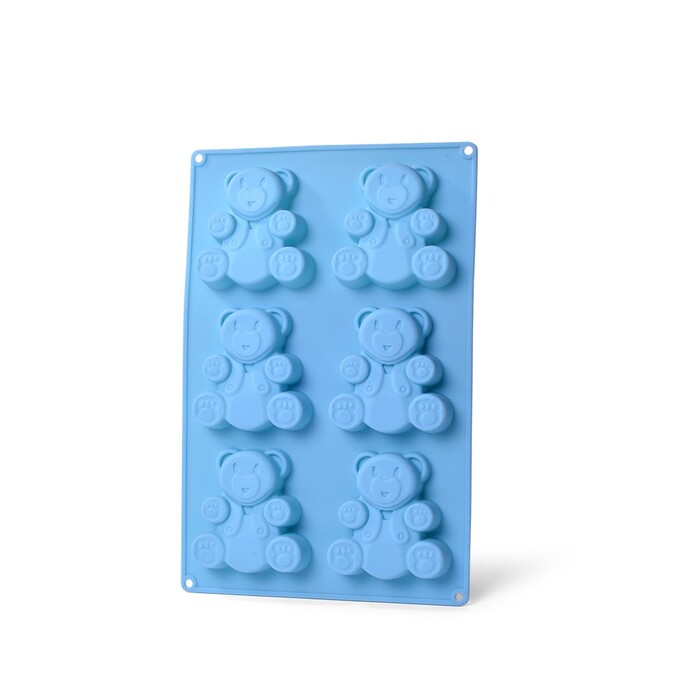 Форма для випічки 6 кексів ведмедик 26x17x1,8 см Fissman