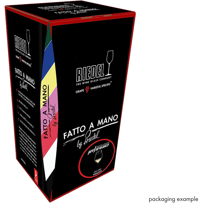 Келих для білого вина Рислінг 623 мл, чорна ніжка Performance Fatto a Mano Riedel