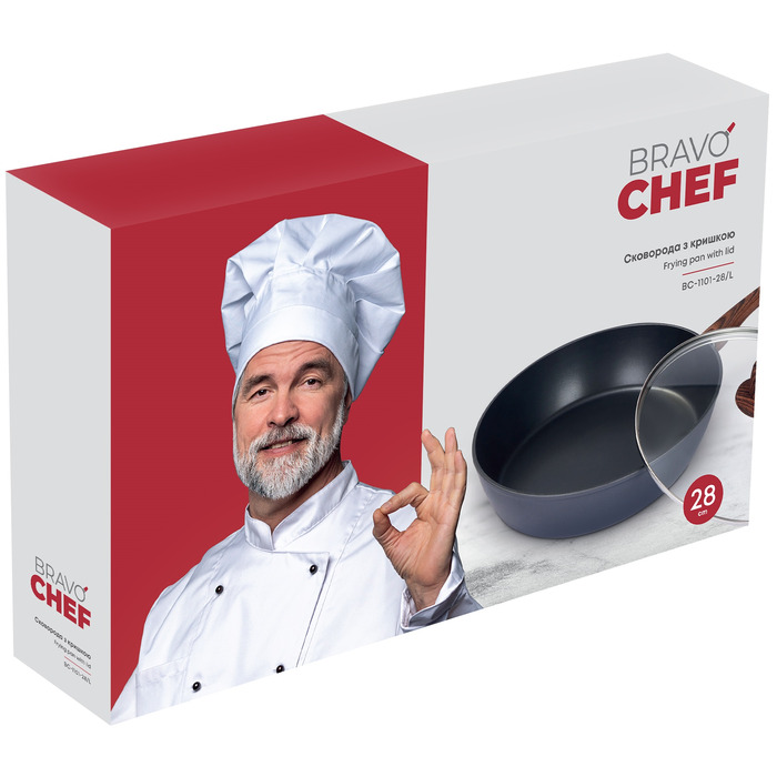 Сковорода Bravo Chef глубокая 28 см. (6815605)
